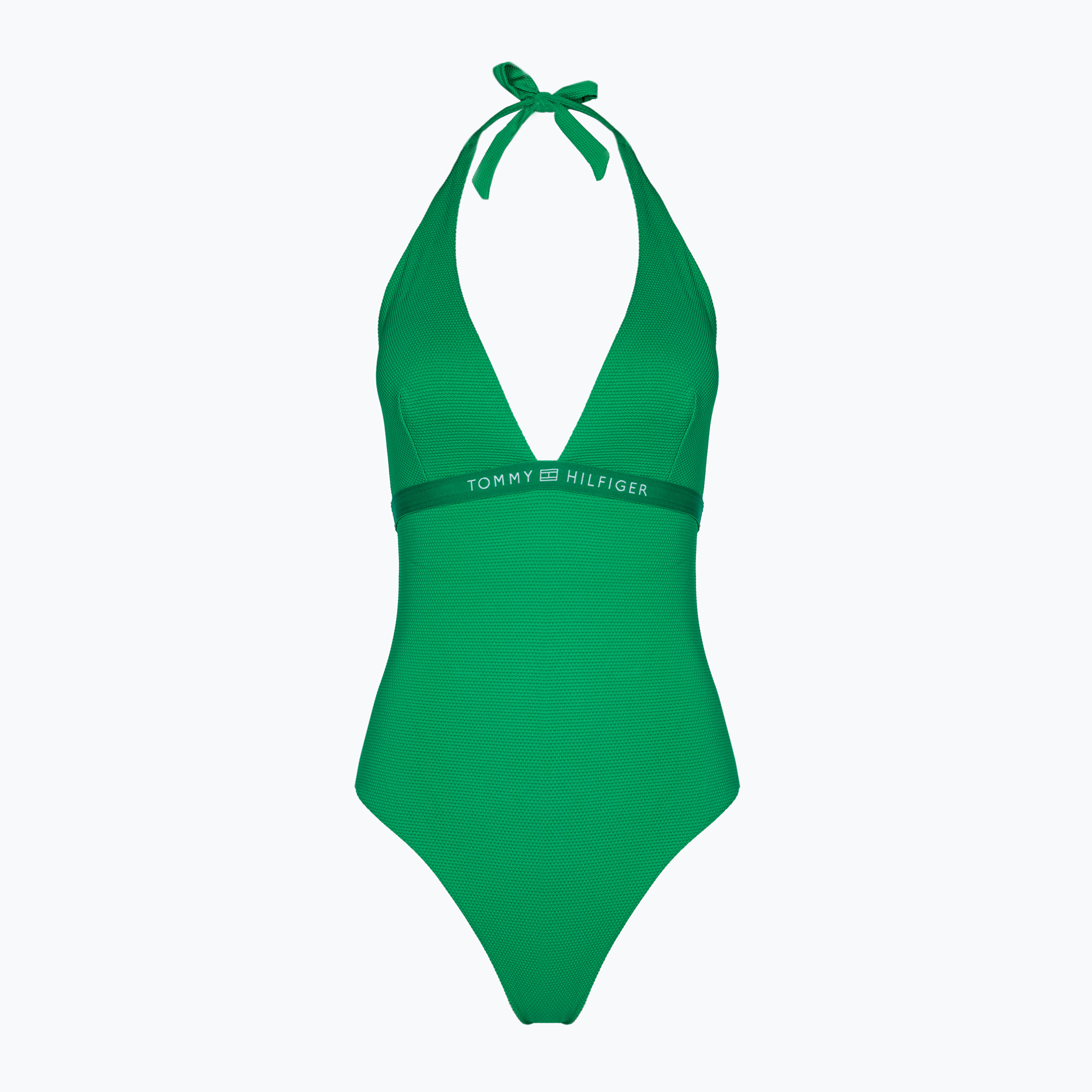 Plavky jednodielne dámske Tommy Hilfiger Halter One Piece Rp olympic green (Halter One Piece Rp UW0UW05259)