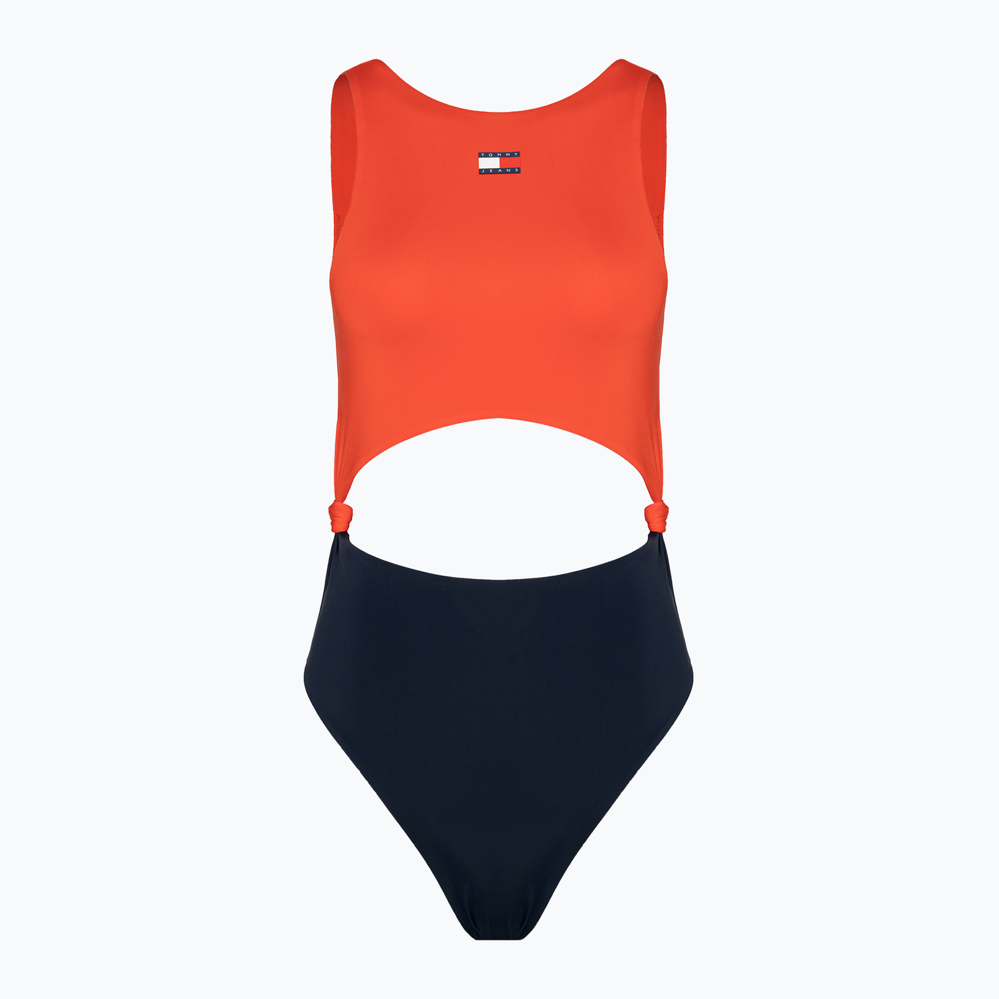 Dámske jednodielne plavky Tommy Jeans Cut Out Hot Heat (Cut Out One Piece UW0UW05106XM9)
