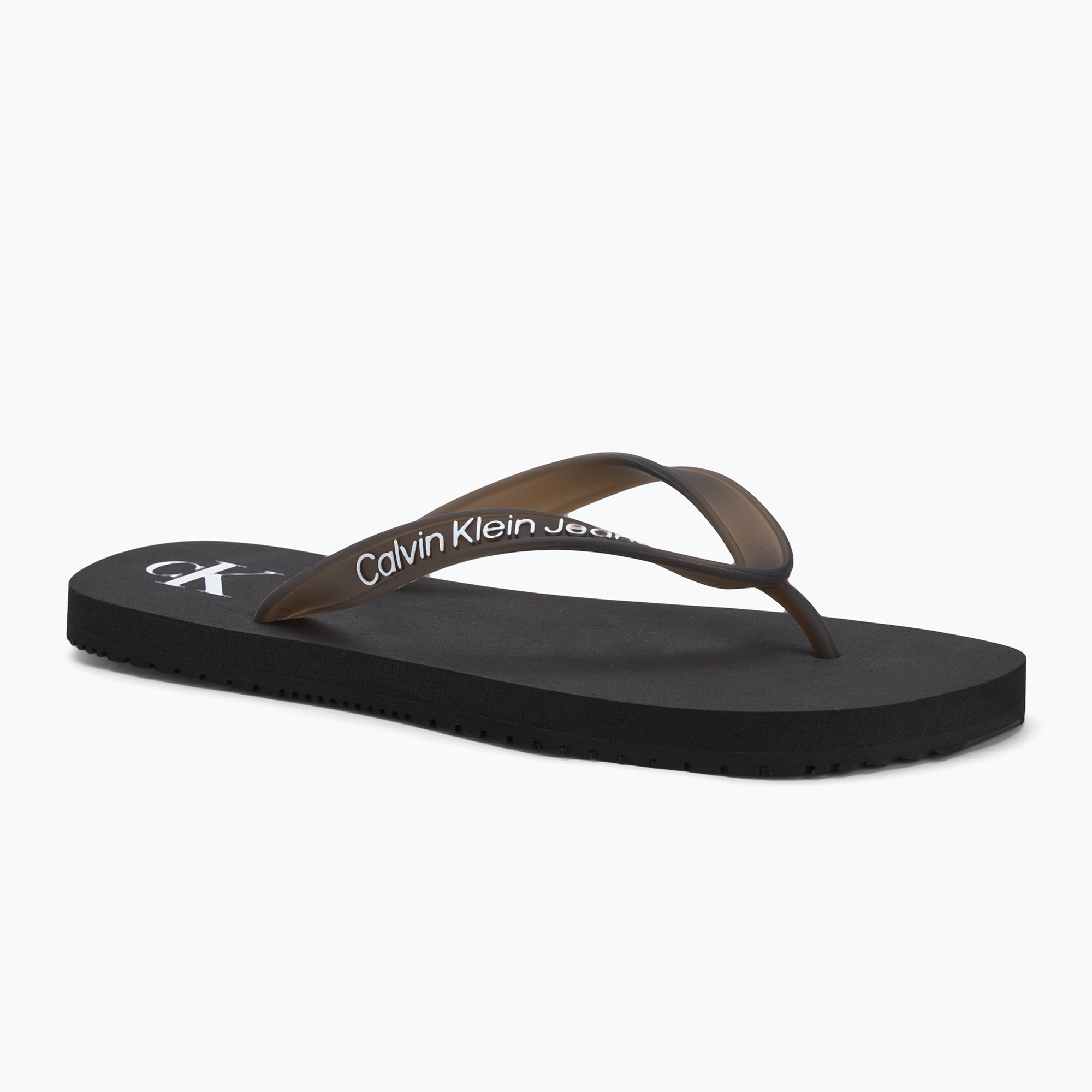 Calvin Klein dámske žabky YW0YW01829 Beach Sandal Transparent Tpu black (Beach Sandal Transparent Tpu YW0YW01829BEH)
