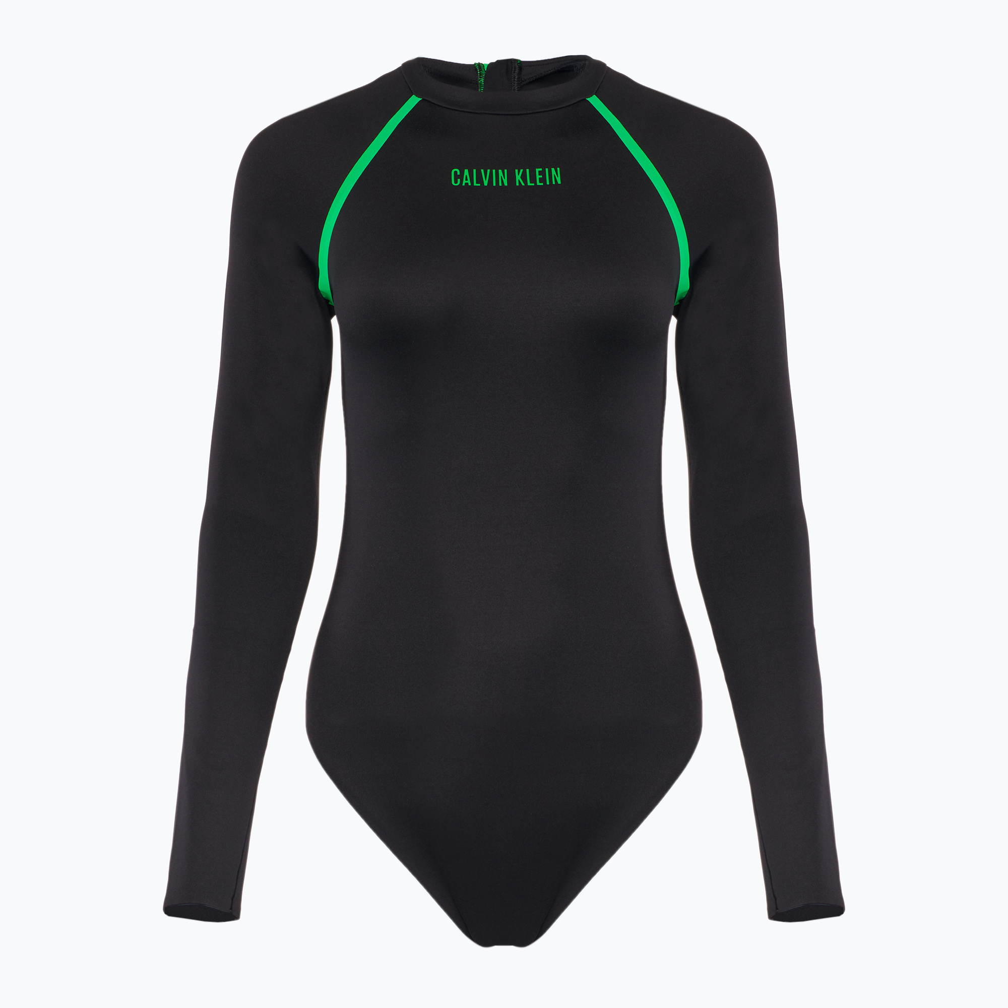 Dámske jednodielne plavky Calvin Klein KW0KW02790 Intense Power Move Rashguard One Piece pvh black (Intense Power Move Rashguard One Piece