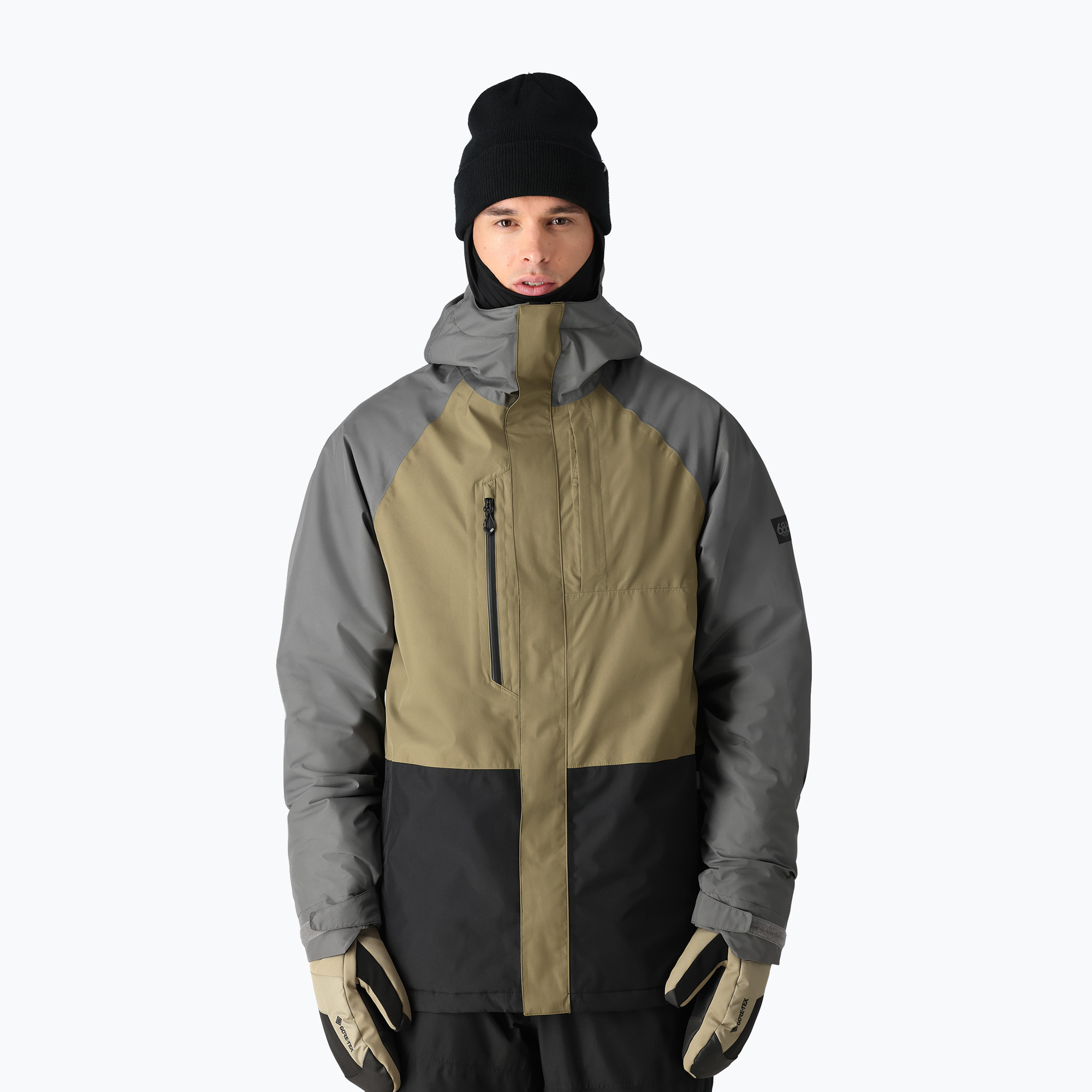 Pánska snowboardová bunda 686 Gore-Tex Core Insulated rhino grey colorblock (Gore-Tex Core Insulated M2W106-RGCB)