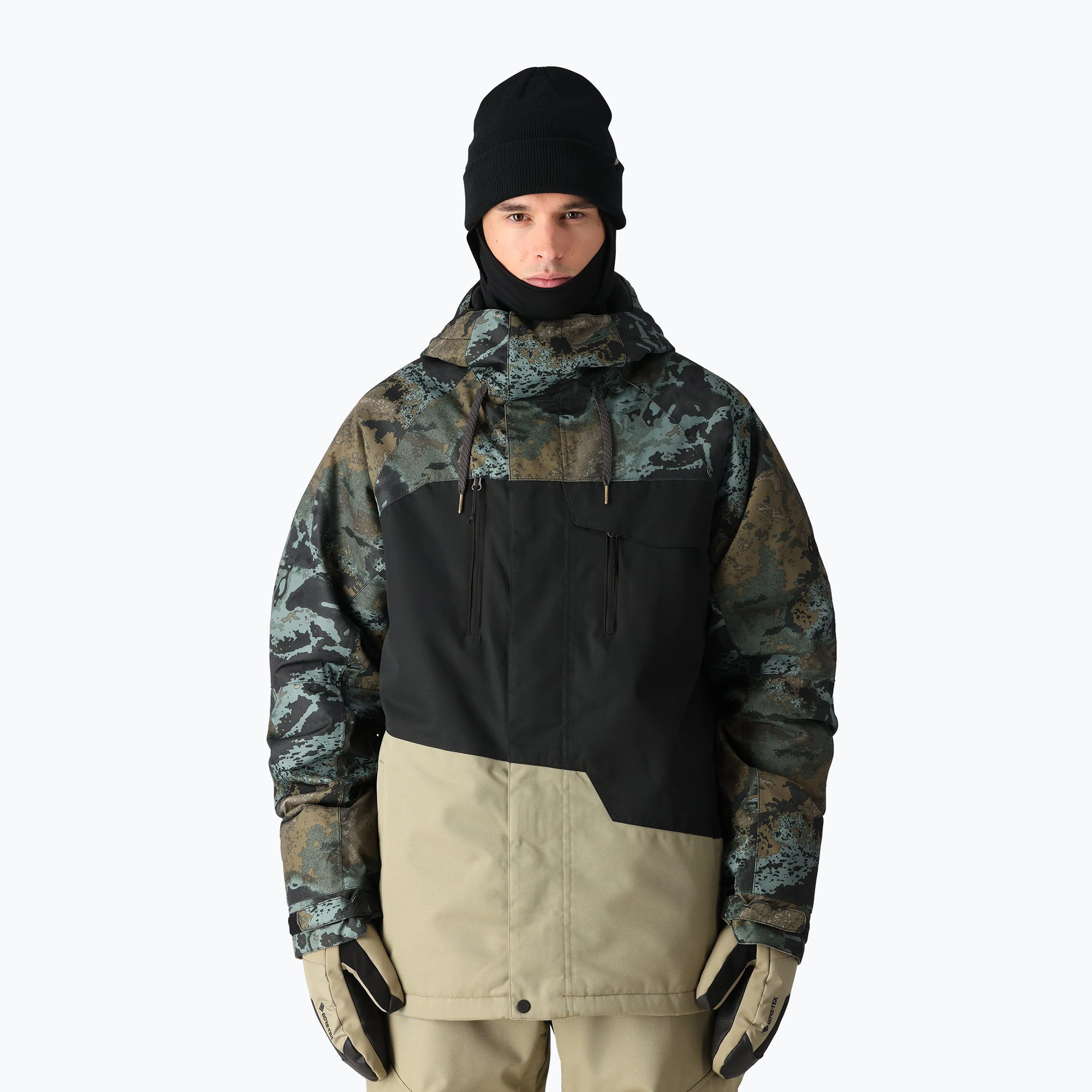 Pánska snowboardová bunda 686 Geo cypress green hemisphere colorblock (Geo M2W115-CGHC)