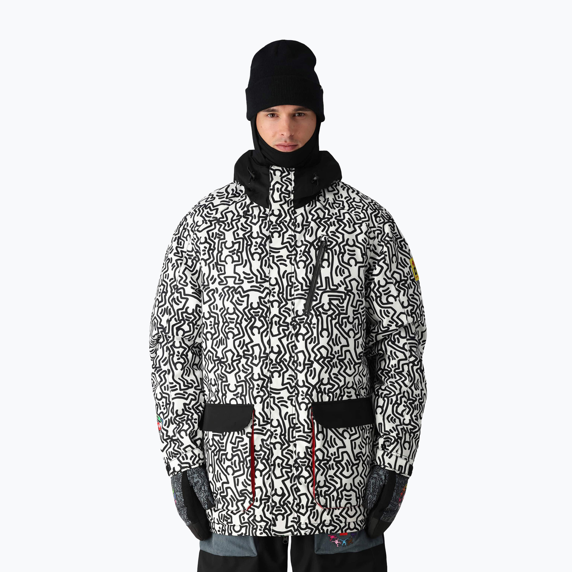 Pánska snowboardová bunda 686 Spectra Insulated keith haring white colorblock