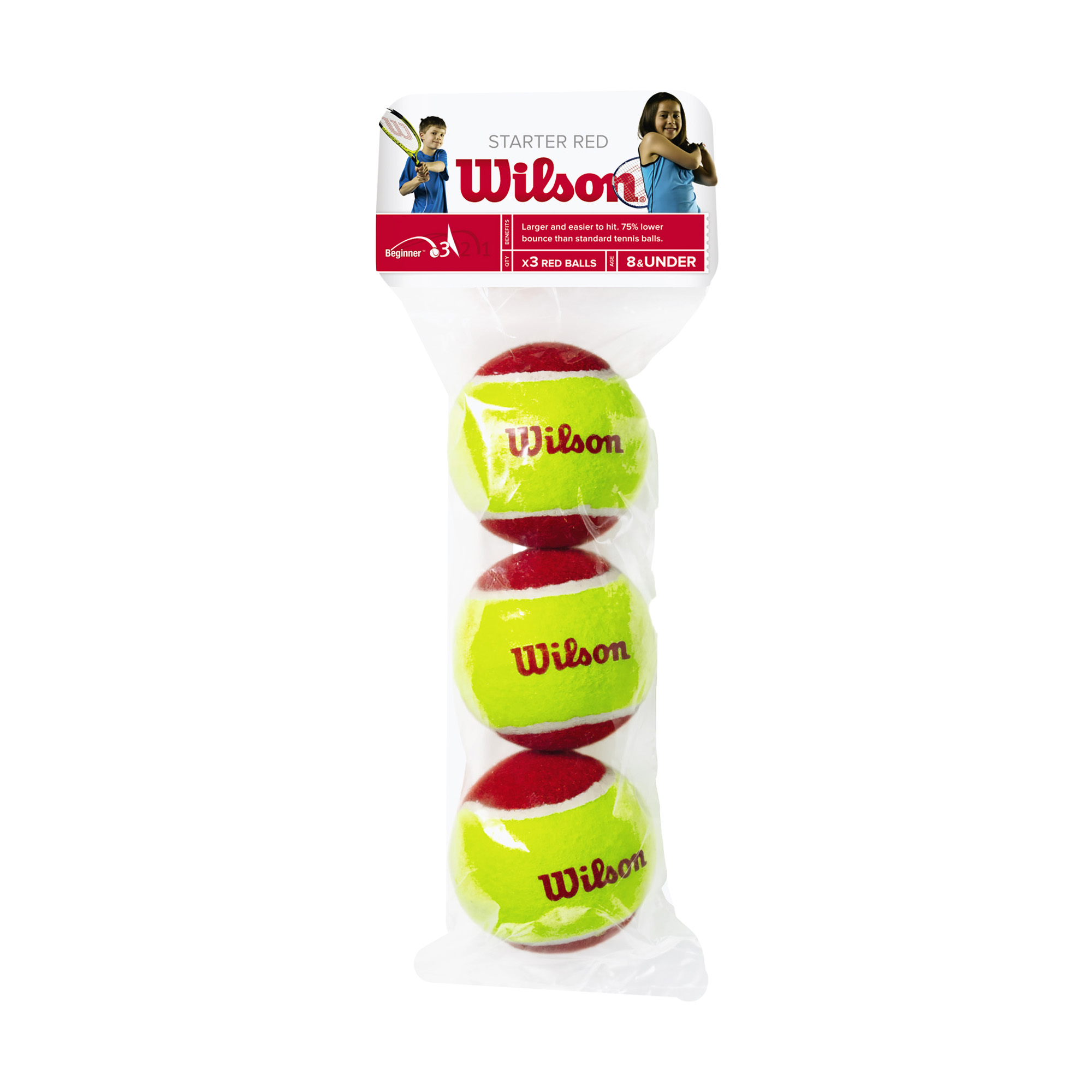 Wilson Starter Red Tball detské tenisové loptičky 3 ks žlto-červené 2000031175