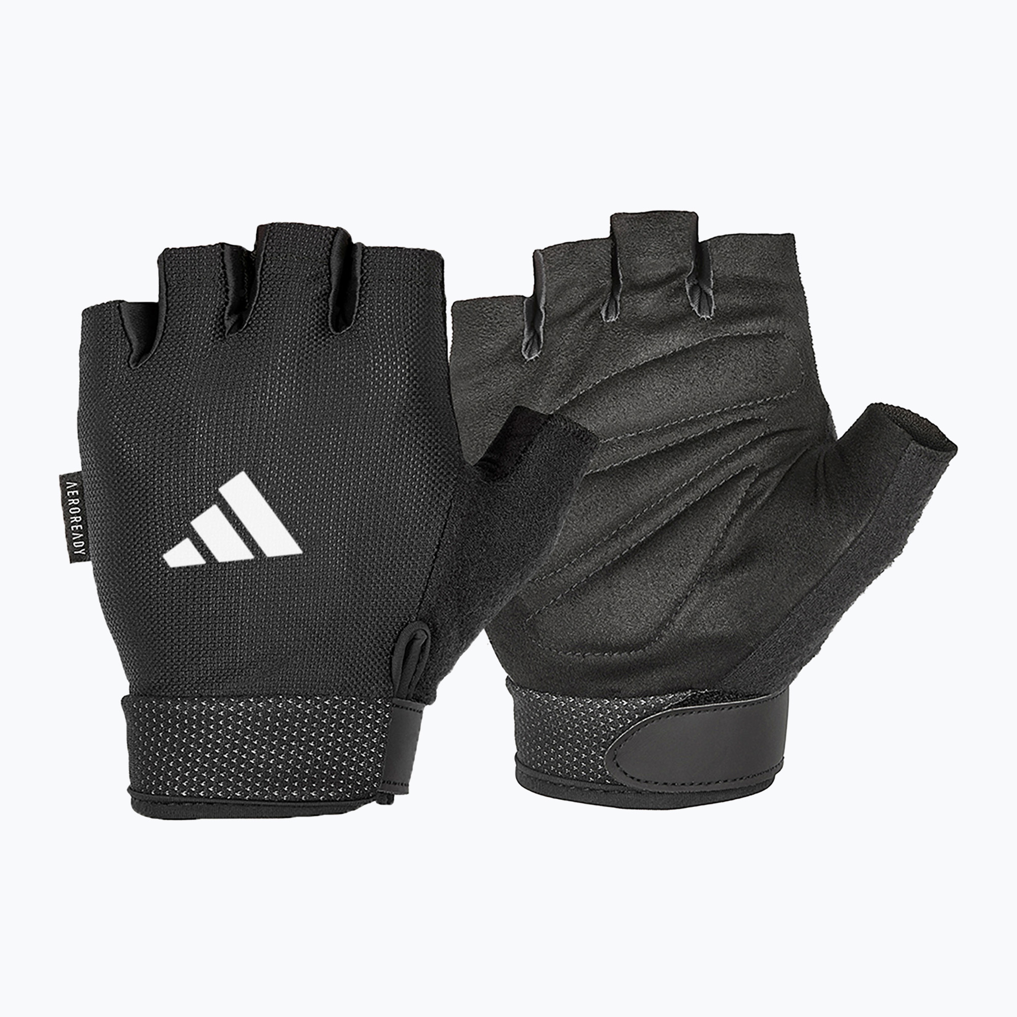 Fitness rukavice adidas Essential Adjustable black/ white (Essential Adjustable Gloves ADGB-12426-NL)