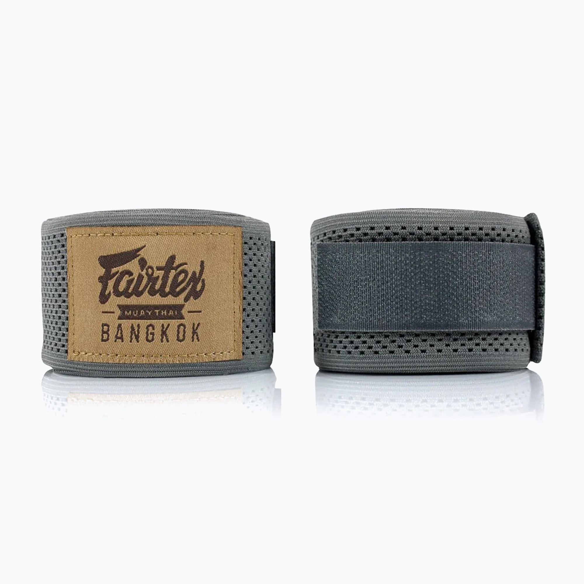 Boxerské bandáže Fairtex Elastic Handwraps 455 cm gray (Elastic Handwraps HW4-GY)