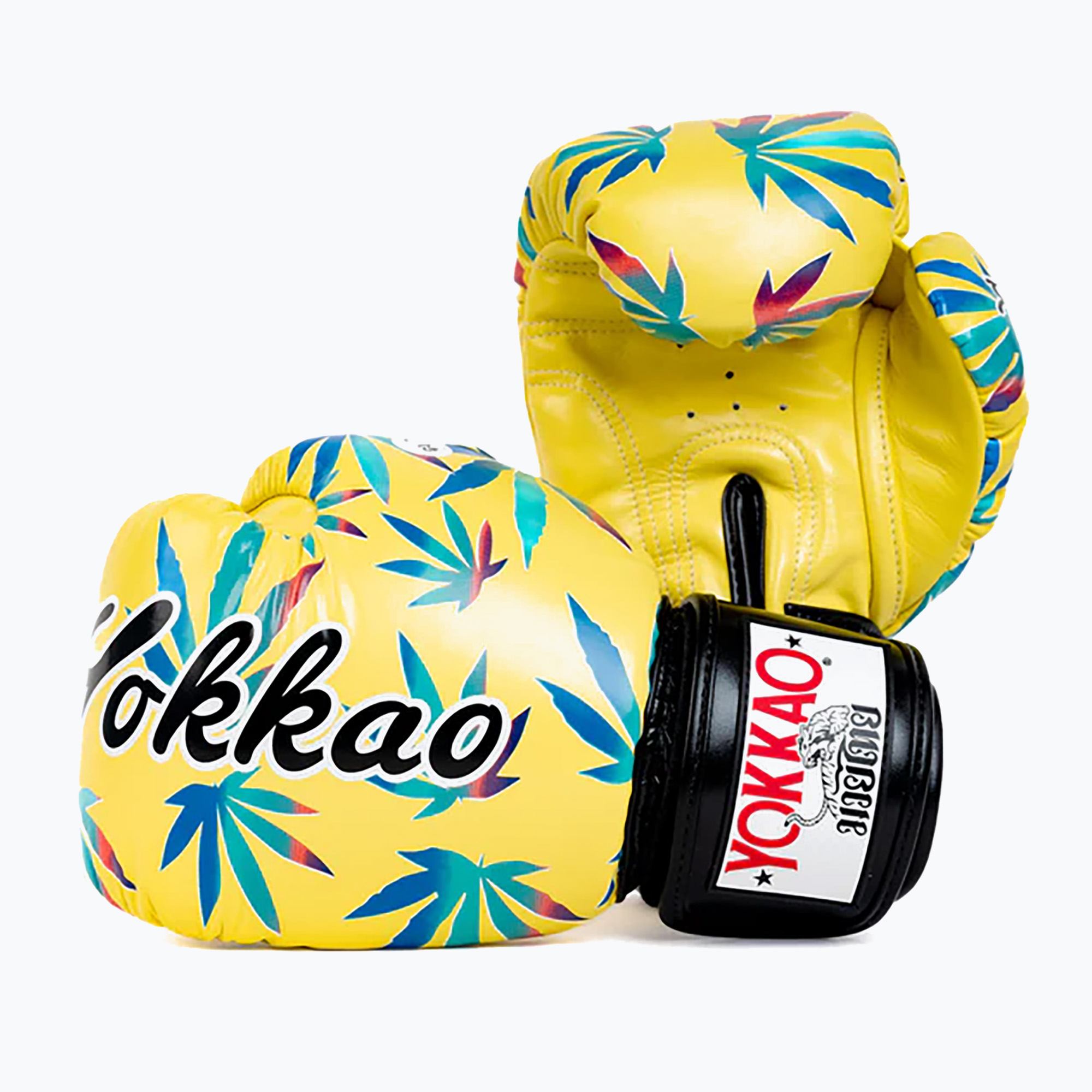 Pánske boxerské rukavice YOKKAO Wax yellow (Wax FYGL-83-21)