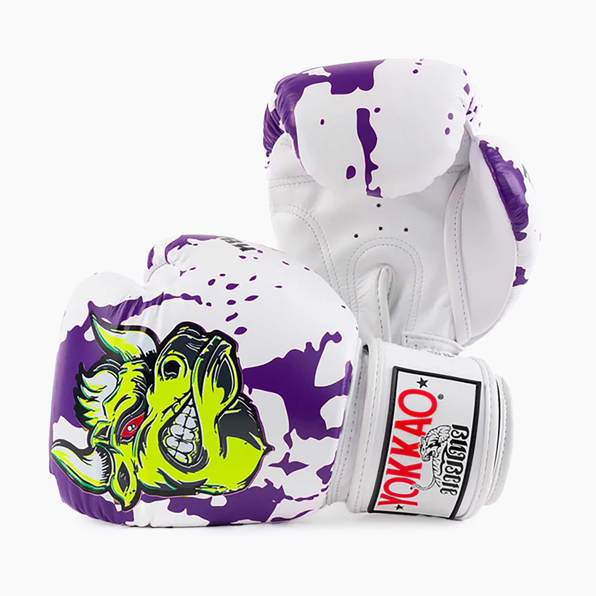 Pánske boxerské rukavice YOKKAO Angry Bull white (Angry Bull FYGL-86-4)