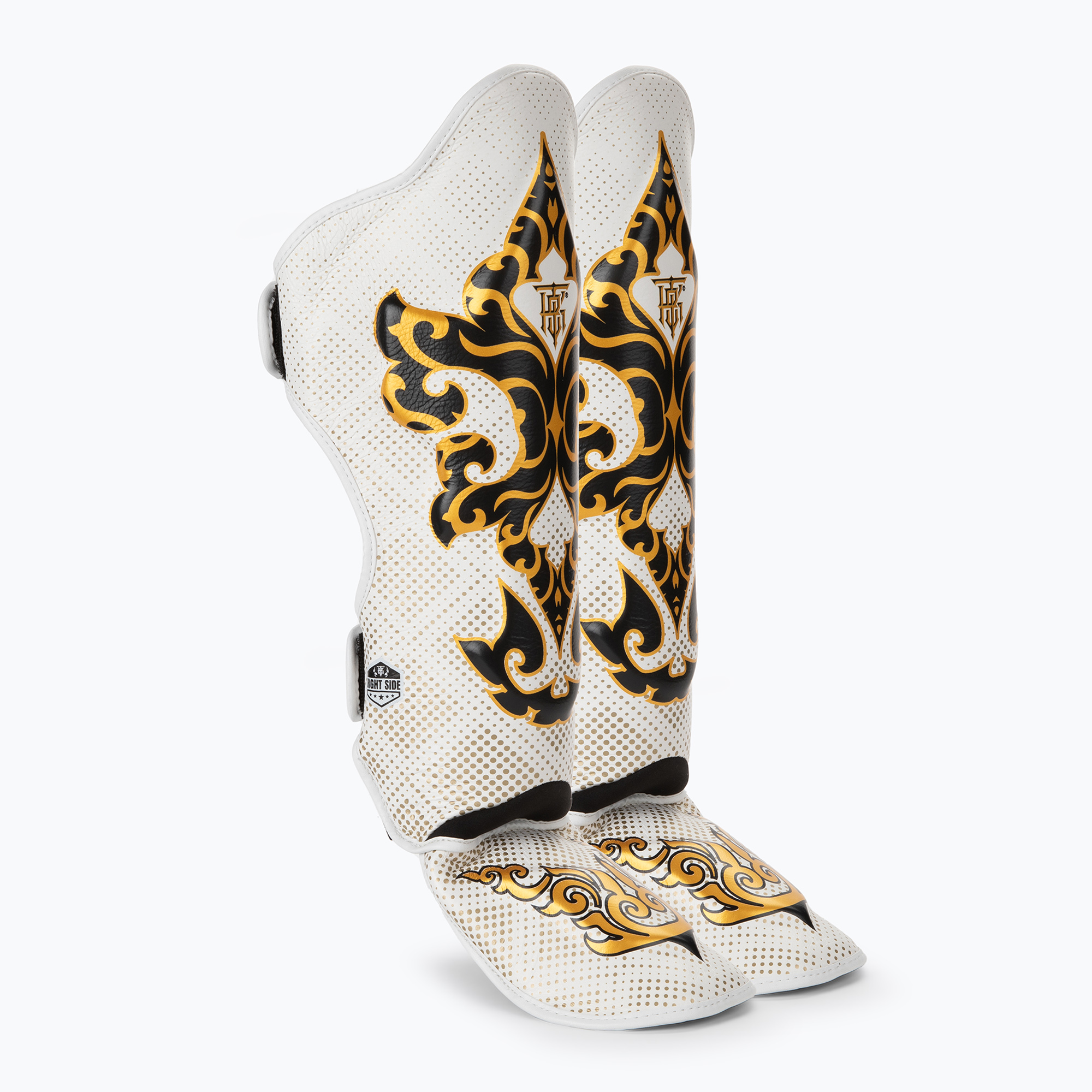 Chrániče holennej kosti a chodidla Top King Kanok white (Shin Guards Kanok TKSGKN-01-WH)
