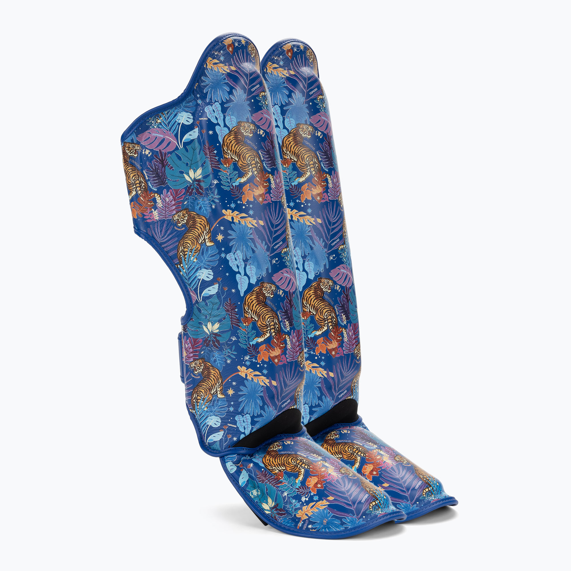 Chrániče holennej kosti a chodidla Top King Wild Tiger King blue (Shin Guards Wild Tiger King TKSGWT-BU)