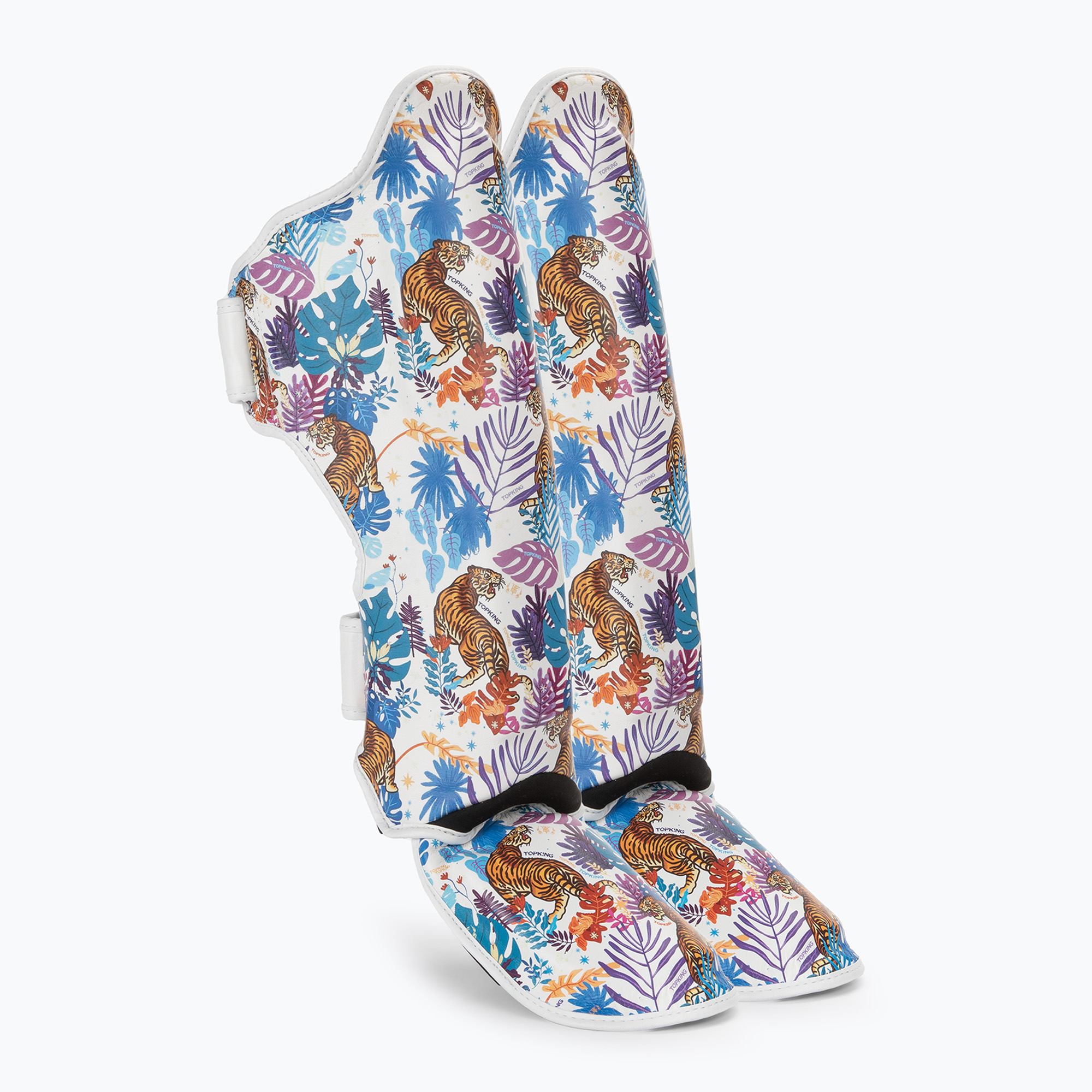 Chrániče holennej kosti a chodidla Top King Wild Tiger King white (Shin Guards Wild Tiger King TKSGWT-WH)