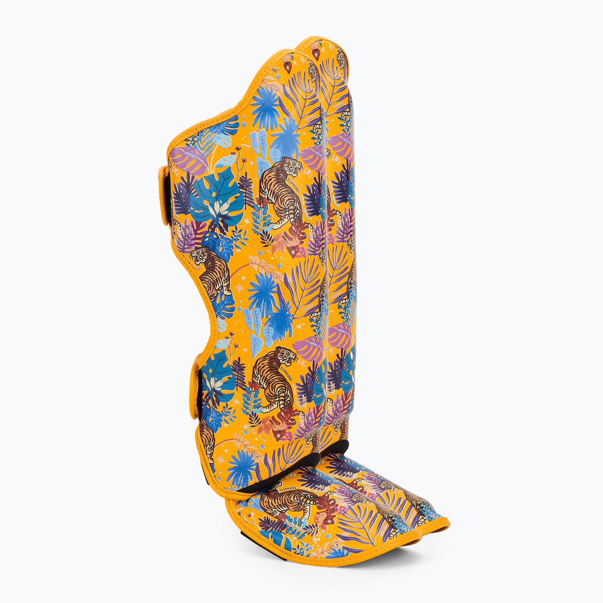 Chrániče holení a chodidiel Top King Wild Tiger King žltá (Shin Guards Wild Tiger King TKSGWT-YW)