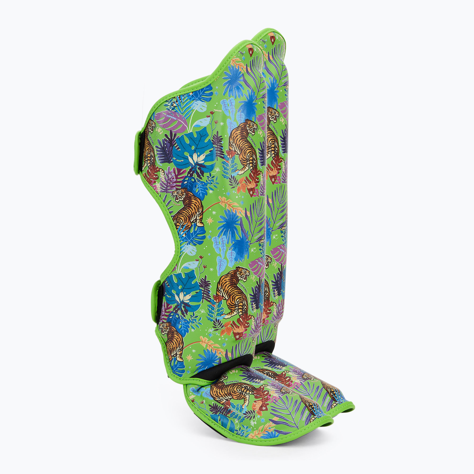 Chrániče holení a chodidiel Top King Wild Tiger King green (Shin Guards Wild Tiger King TKSGWT-GN)