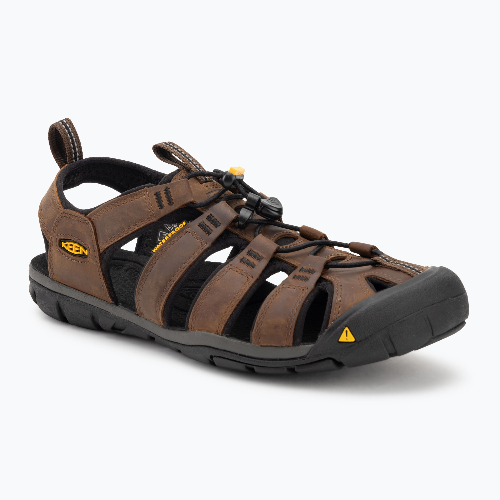 KEEN Clearwater Cnx Leather dark earth/black pánske sandále (Clearwater Cnx Leather 1013106)