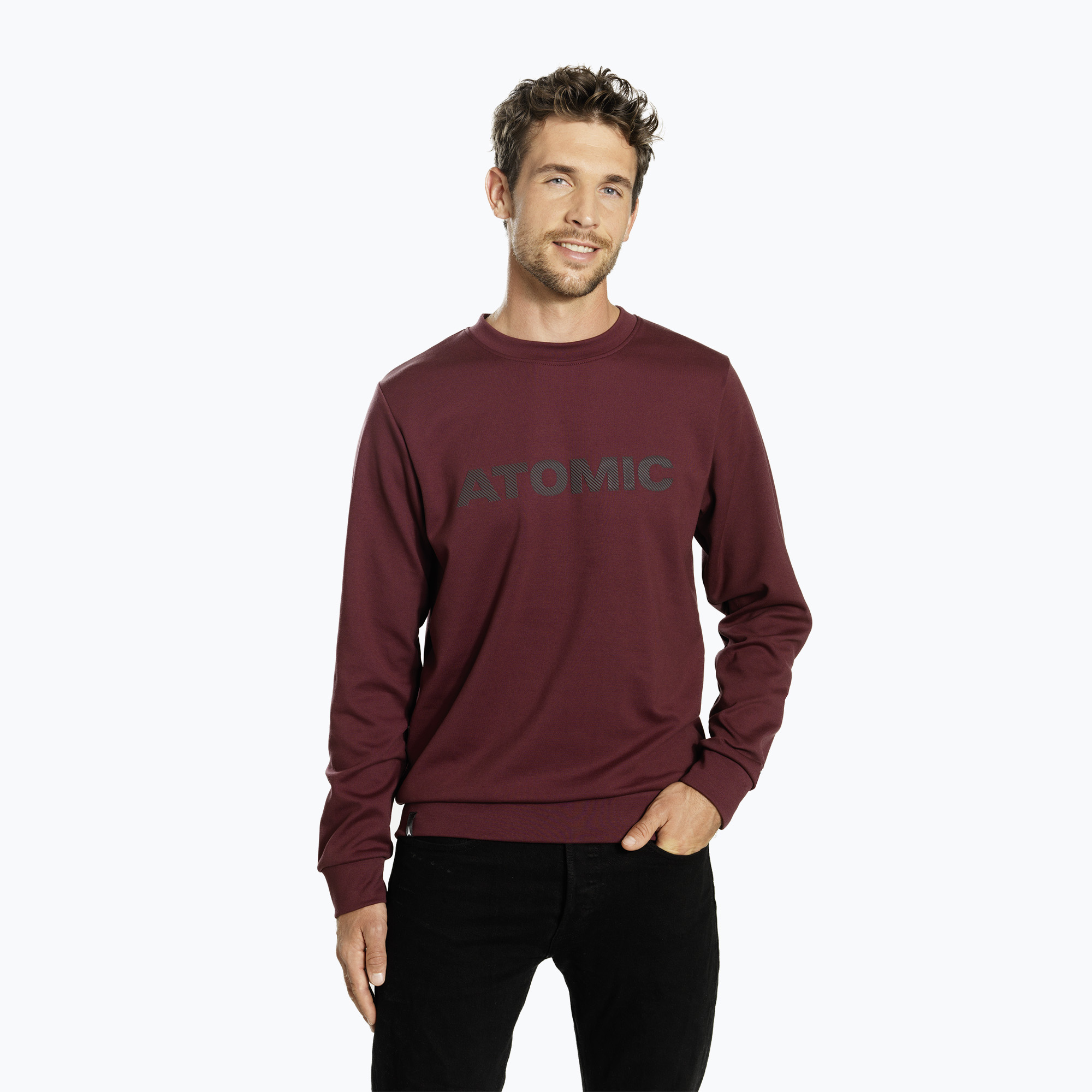 Pánska mikina Atomic Alps Sweater bordová (Alps Sweater AP5107920)