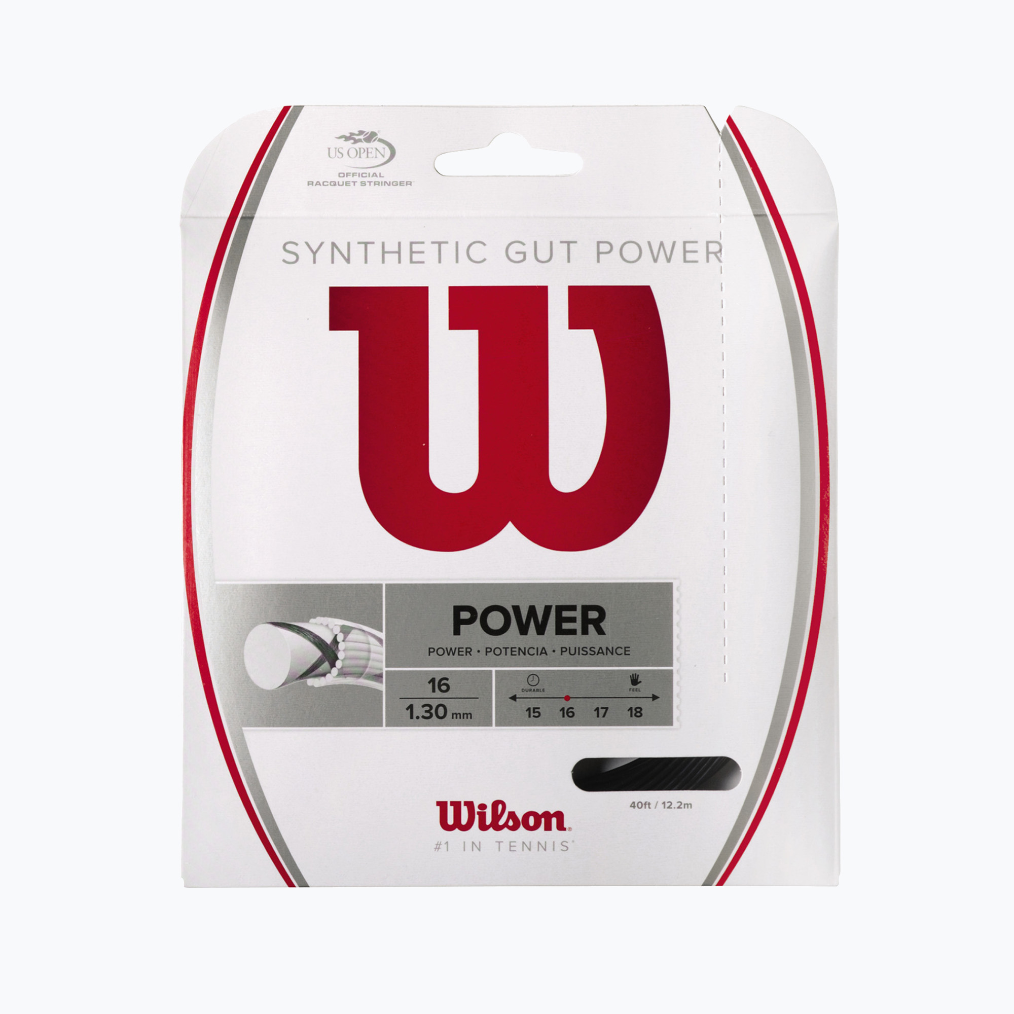 Tenisová struna Wilson Synthetic Gut Power 16 12,2 m čierna WRZ945200
