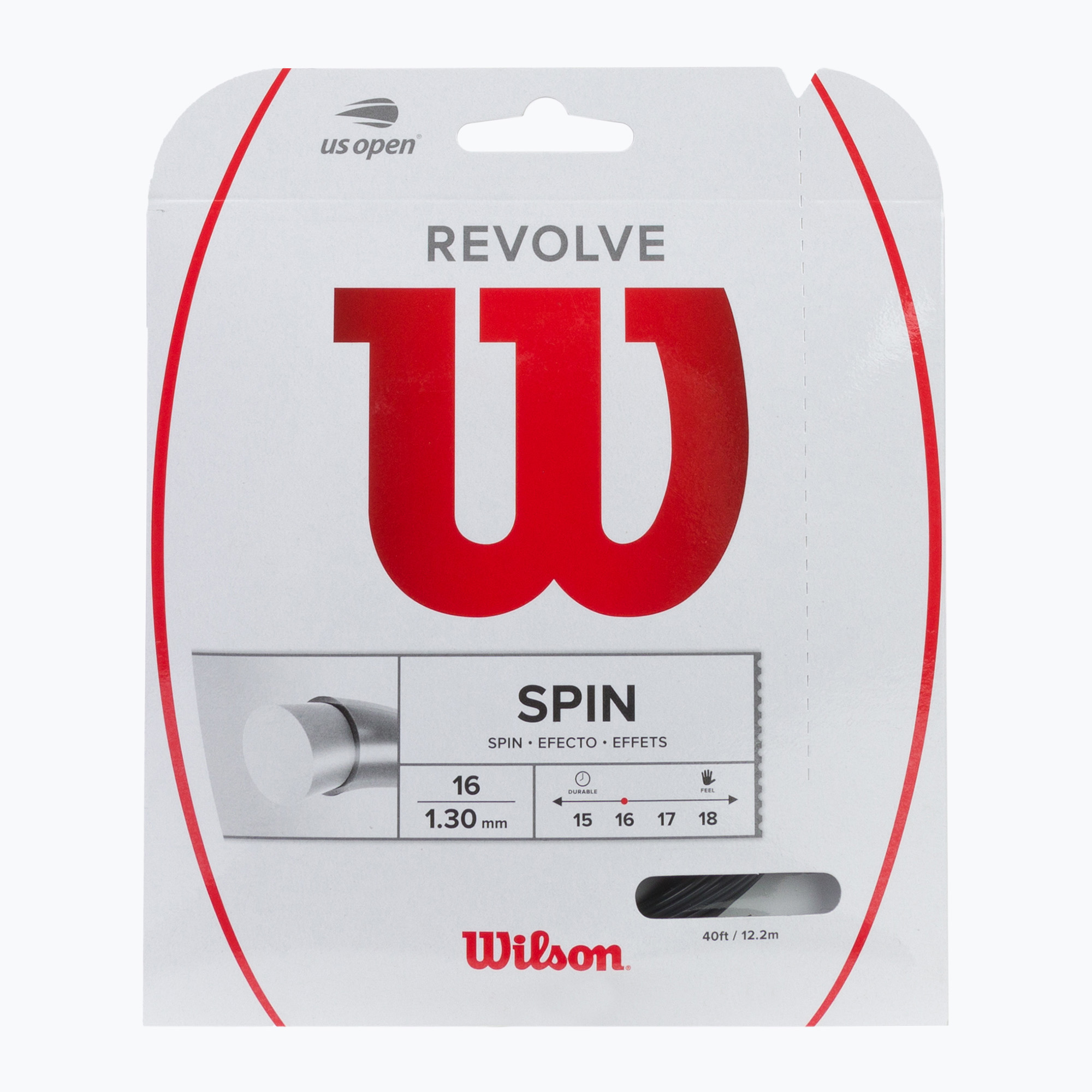 Tenisová struna Wilson Revolve 16 12,2 m čierna WRZ946800+ (Revolve 16 WRZ946800+)