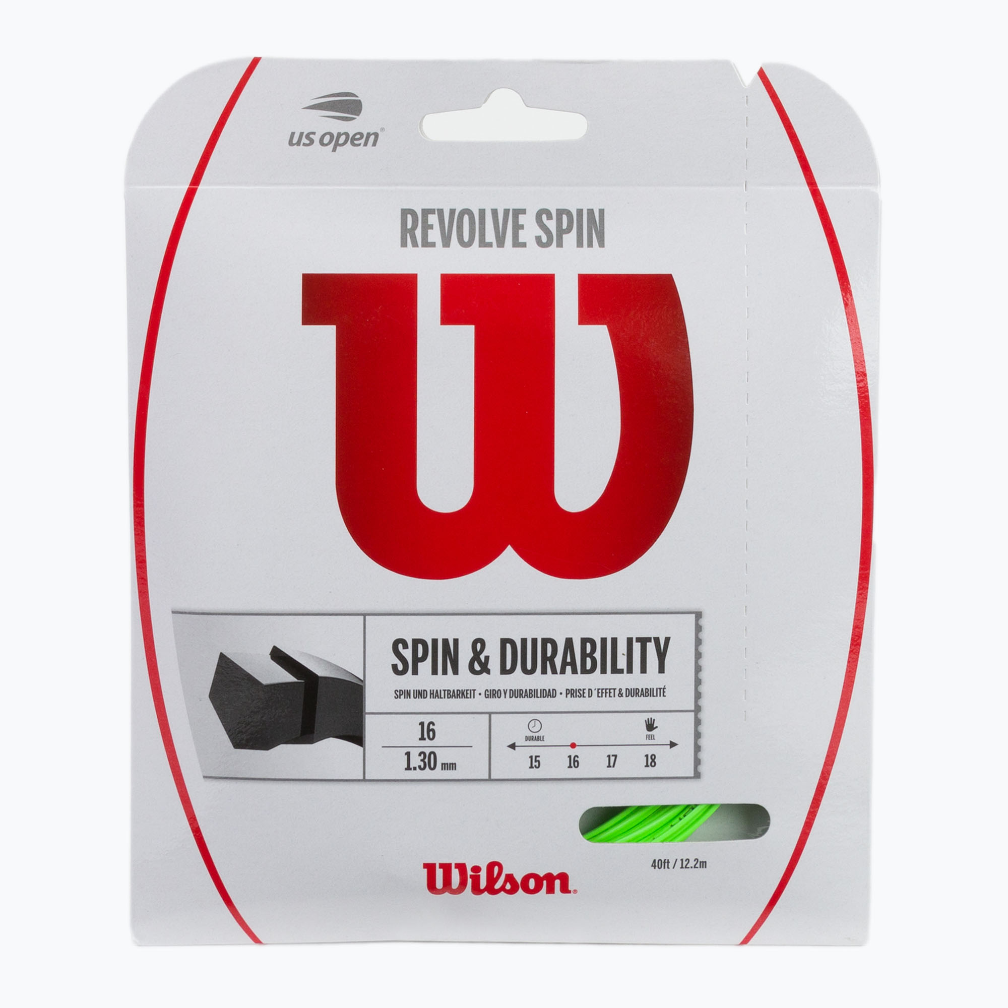 Tenisová struna Wilson Revolve Spin 16 Set 12,2 m sivá WRZ956800+