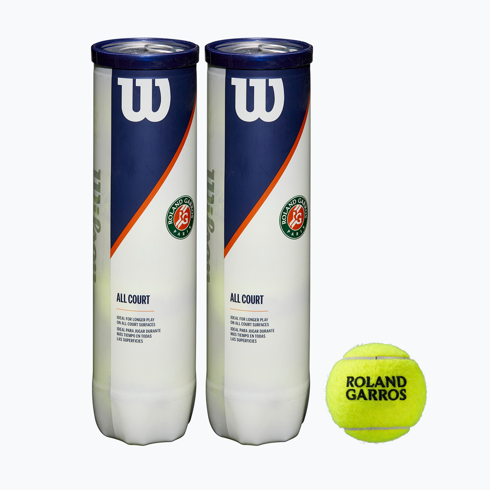 Wilson Roland Garros All Ct 4 Ball tenisové loptičky 2Pk 8 ks žlté WRT116402