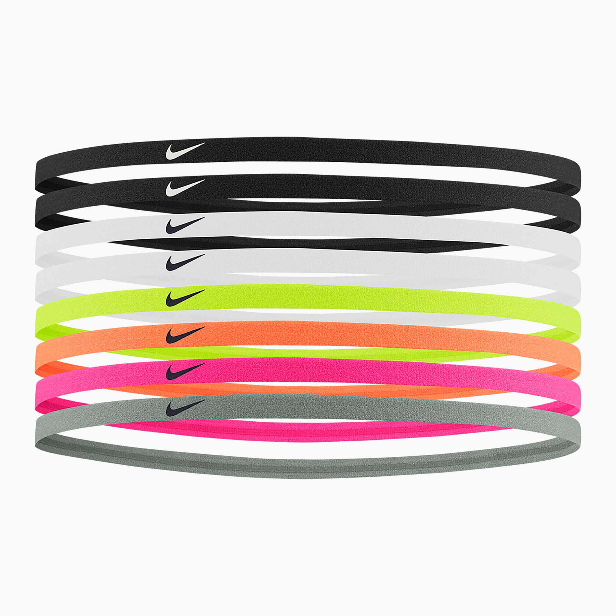 Čelenky Nike Skinny 8 ks čierna/čierna/biela (Skinny Headbands N0002547-909)