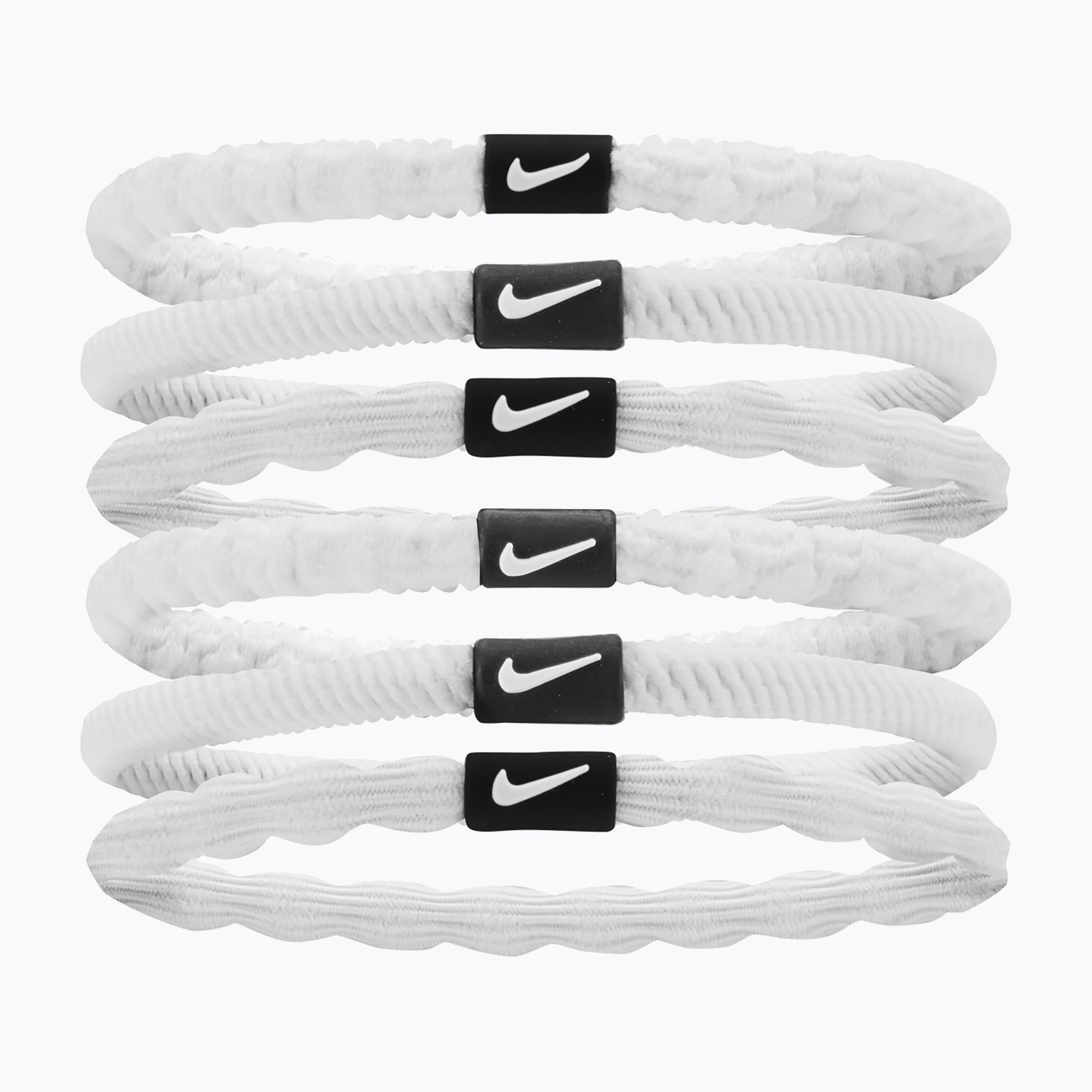 Gumičky do vlasov Nike Flex 6 ks biela/čierna/biela