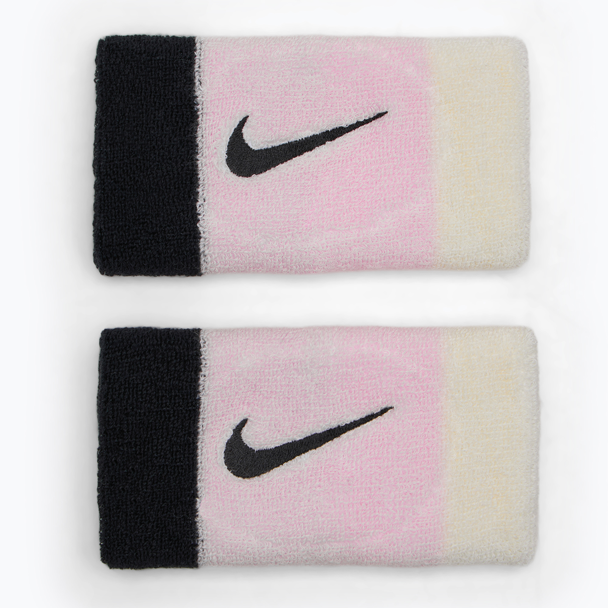 Potítka Nike Swoosh Doublewide Wristbands 2 szt. pink foam/coconut milk/black (Swoosh Doublewide Wristbands N0001586-641)