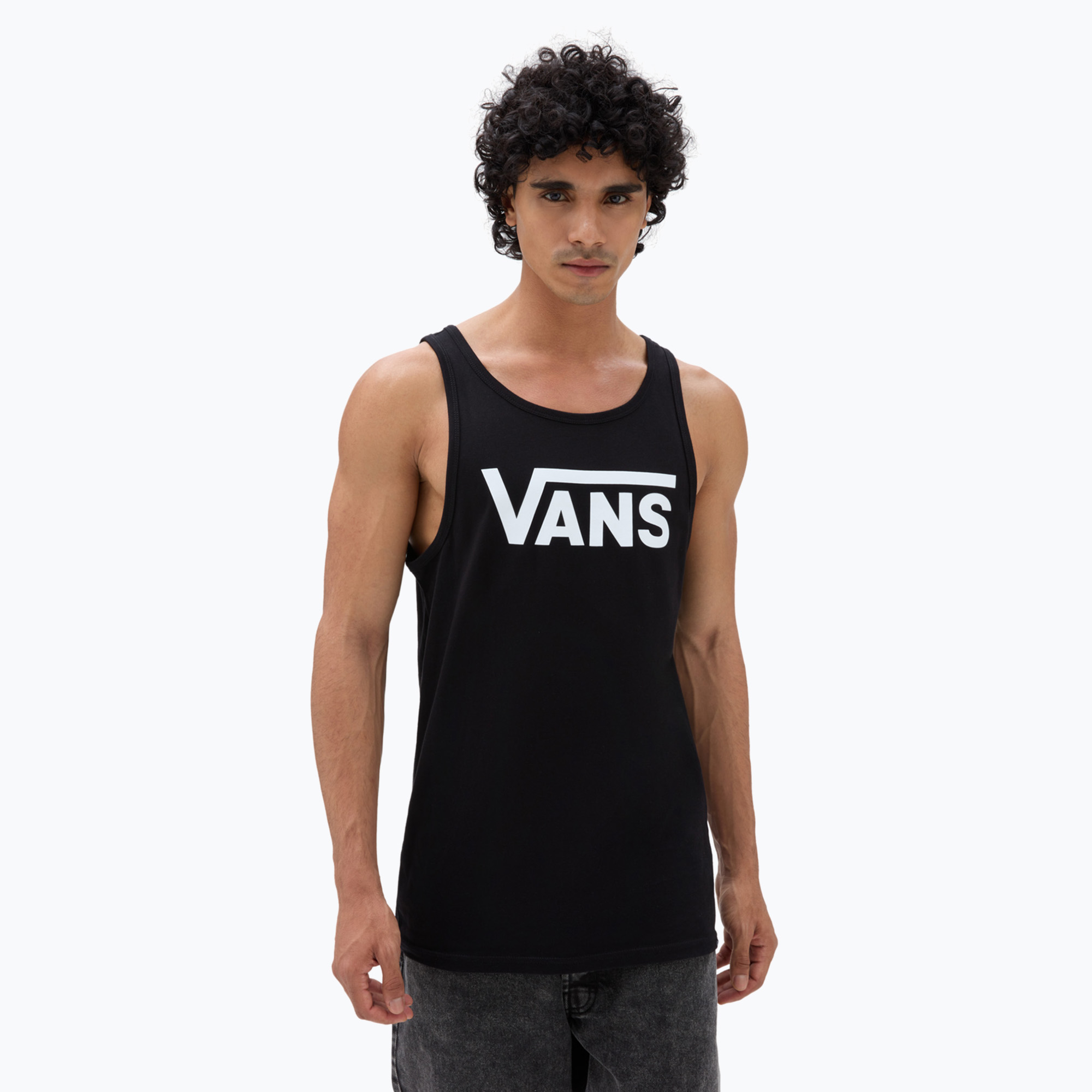 Pánske tielko Vans Mn Vans Classic Tank black/white (Mn Vans Classic Tank VN000Y8VY281)