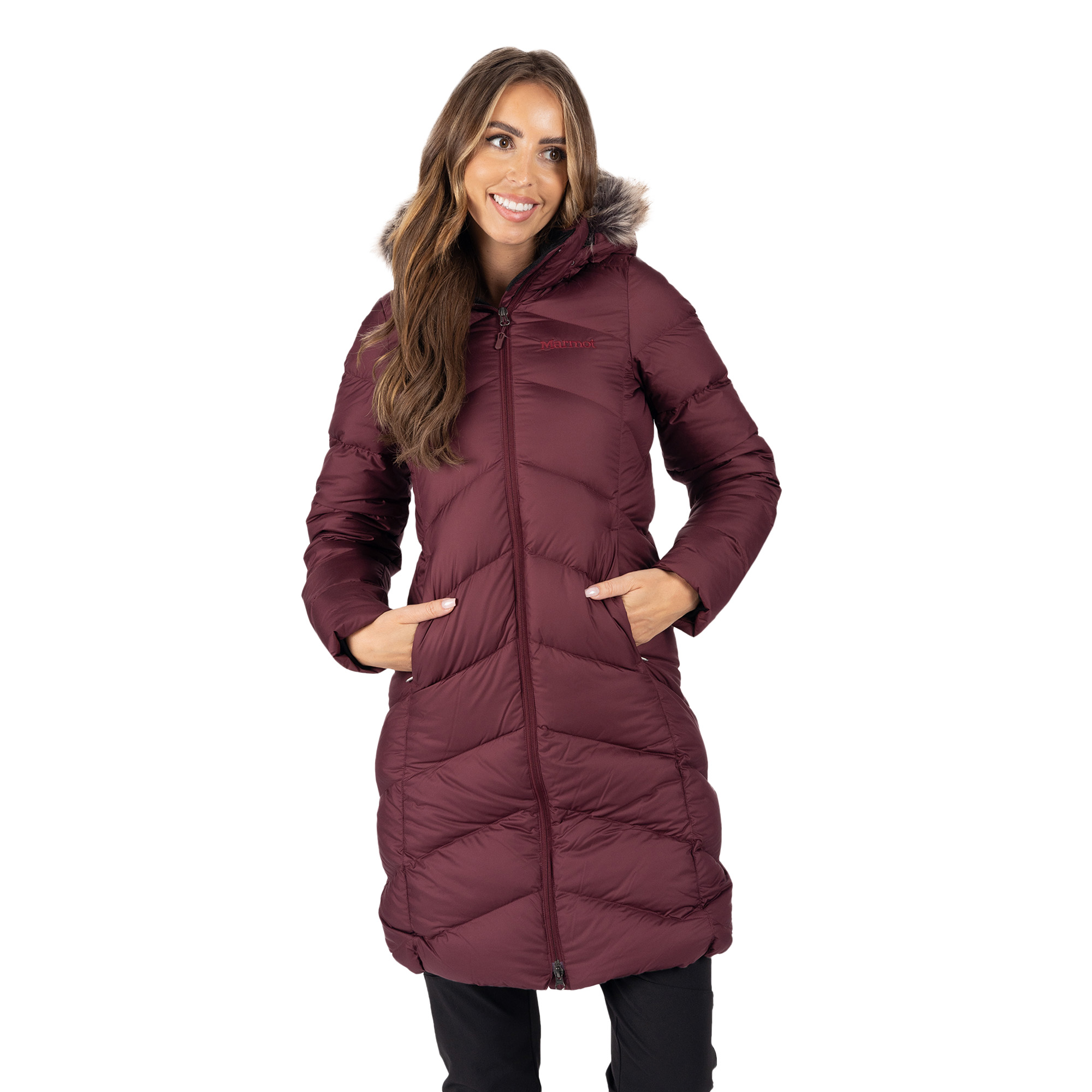 Marmot dámska páperová bunda Montreaux Coat bordová 78090 (Montreaux Coat 78090)