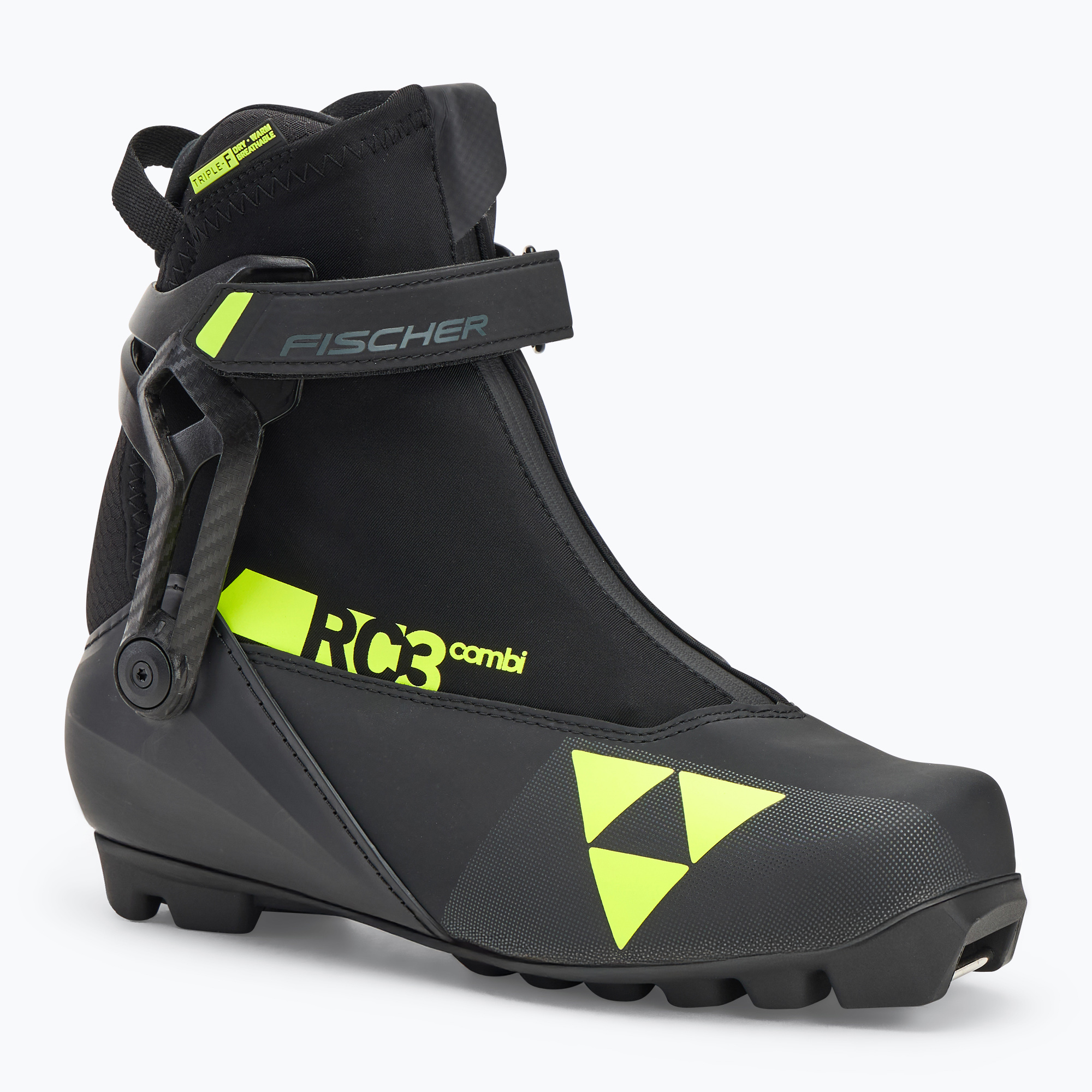 Topánky na bežecké lyžovanie Fischer RC3 Combi black/yellow
