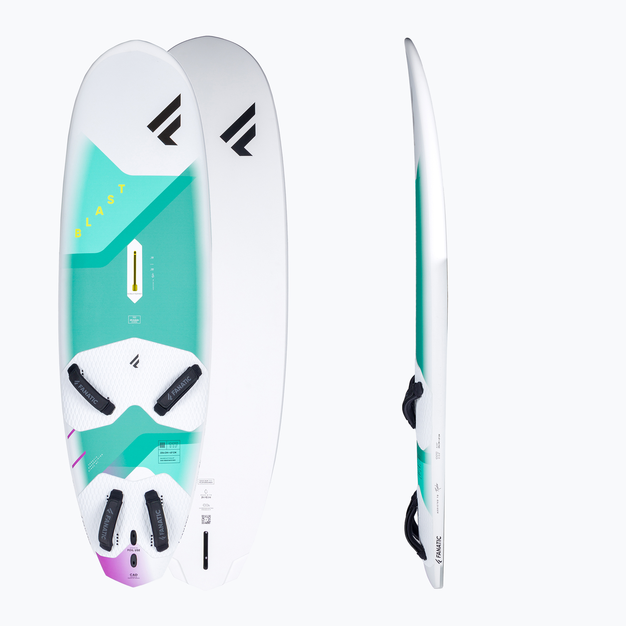 Windsurfingová doska Fanatic Blast HRS white-green 13220-1010