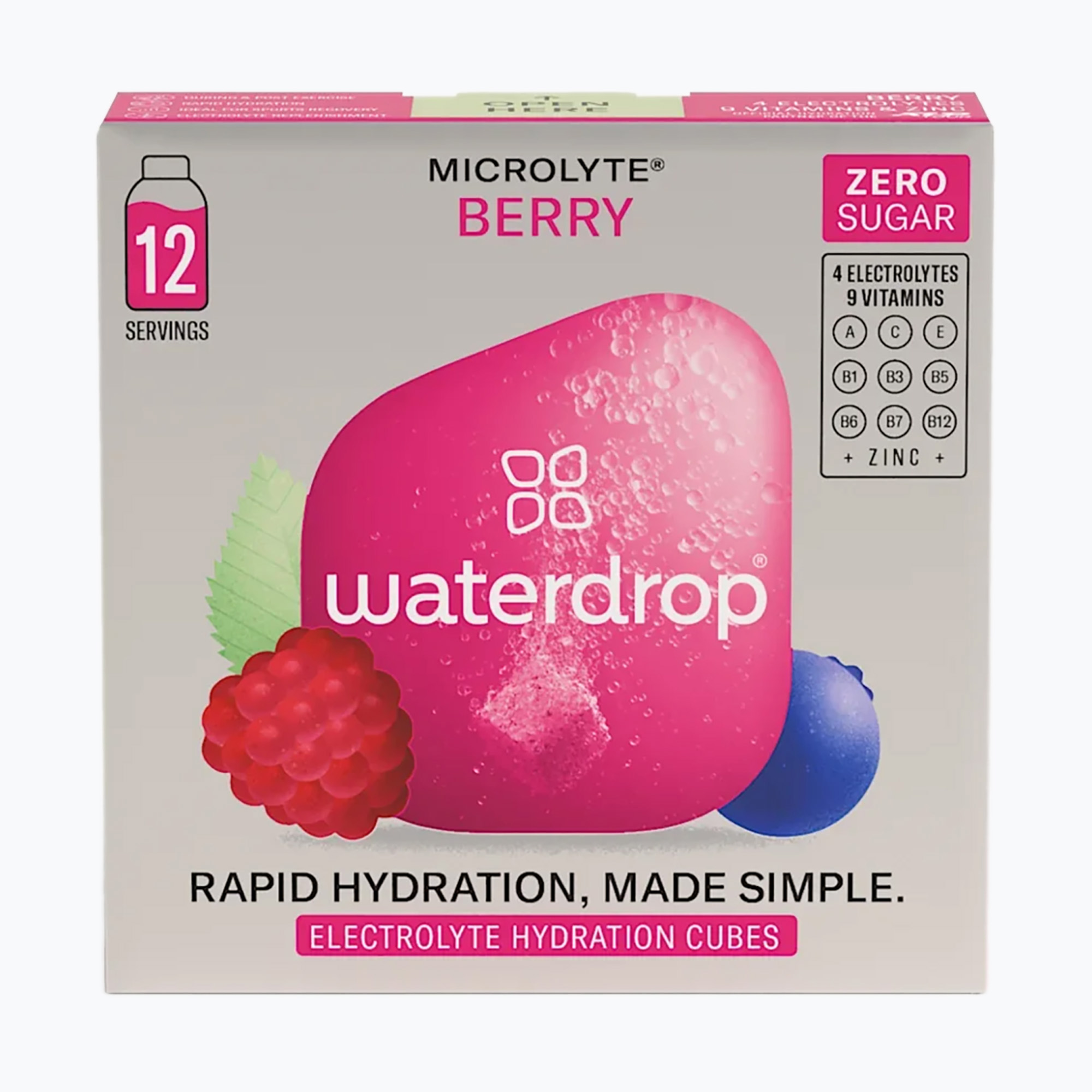 Izotonický nápoj waterdrop Microlyte 12 kociek berry (Microlyte ELECTROBERRY)