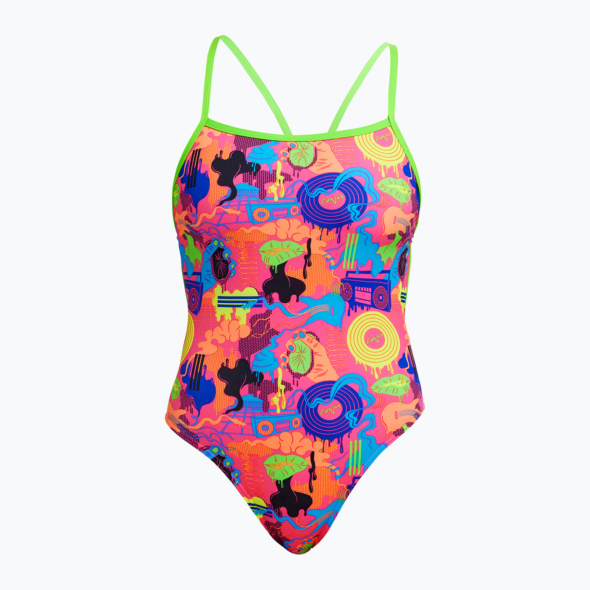 Dámske jednodielne plavky Funkita Strength One Piece lotsa pop (Strength One Piece FKS045L7192412)