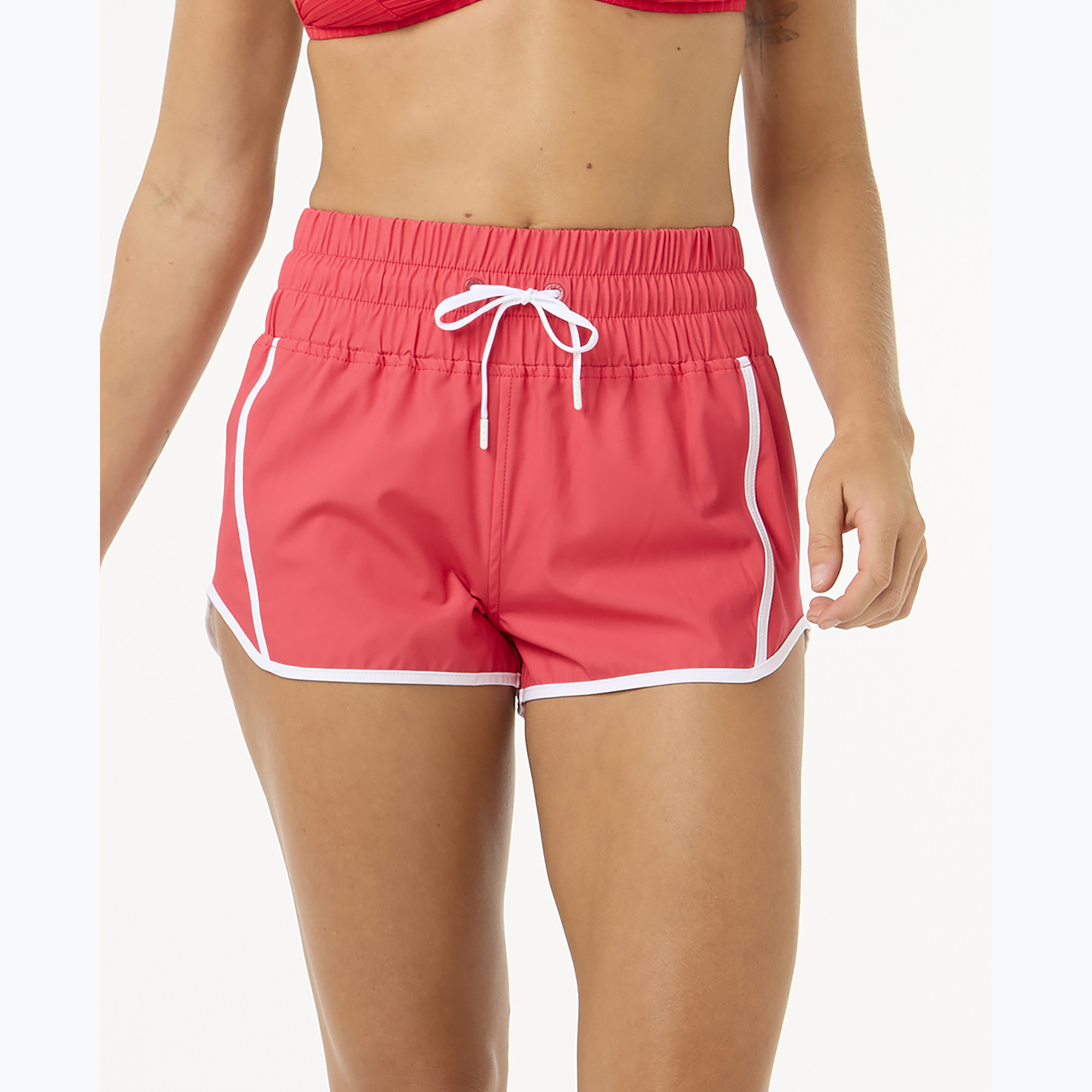 Dámske plavecké šortky Rip Curl High Waist Retro Volley 3" hibiscus red (High Waist Retro Volley 3" 01QWBO)