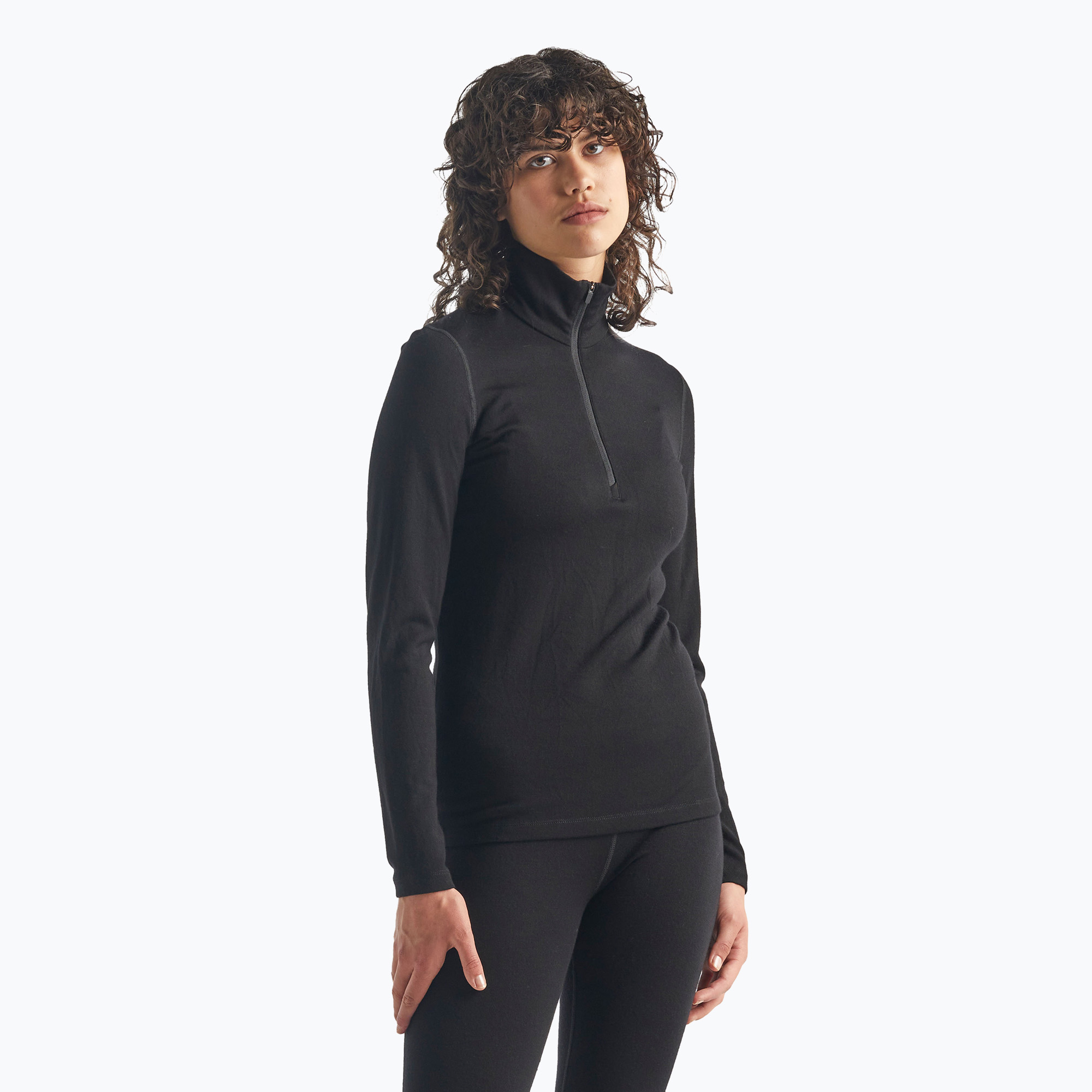 Dámske termo tričko Icebreaker 260 Tech LS Half Zip black (260 Tech LS Half Zip IB104390001)