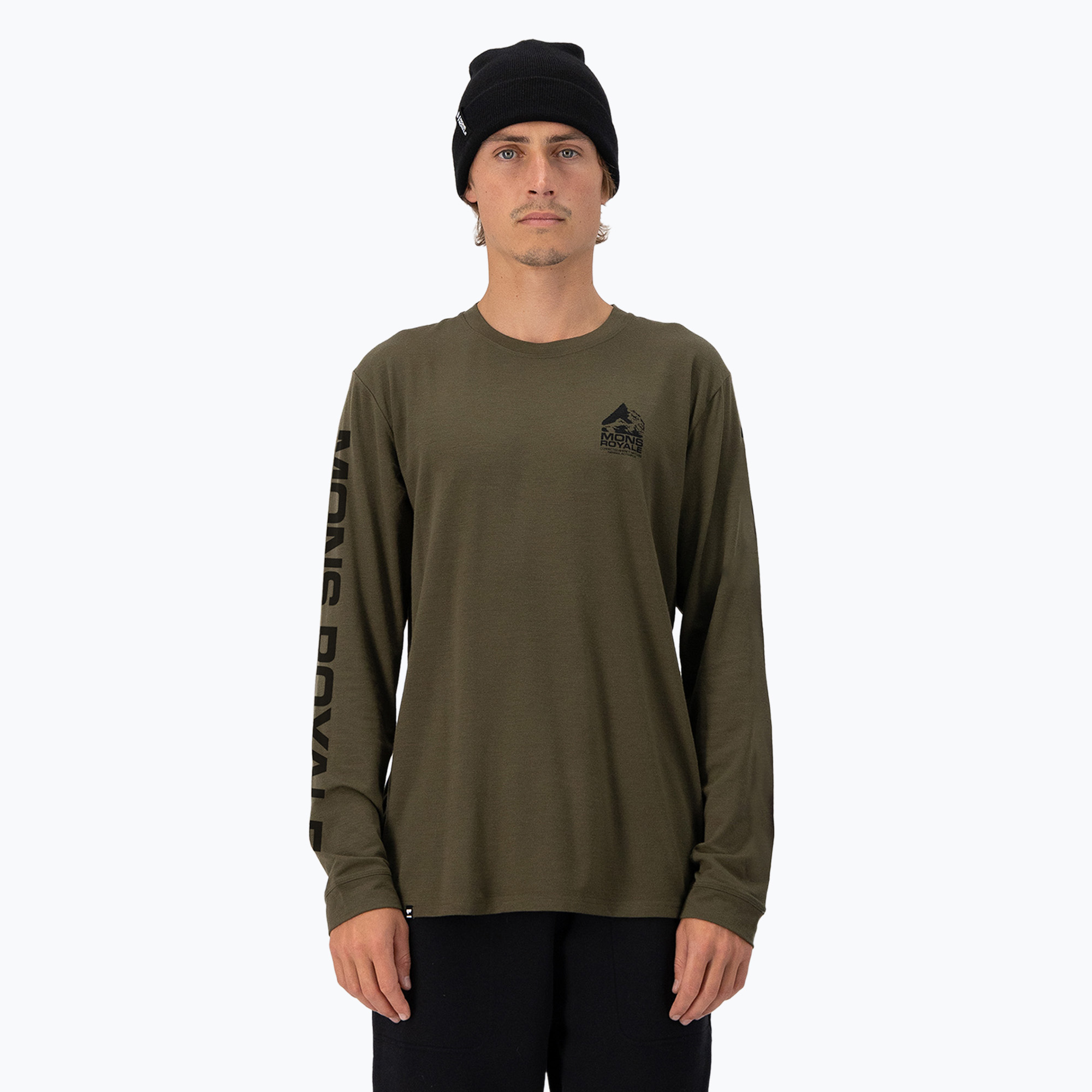 Pánsky termoaktívny longsleeve Mons Royale Icon dark olive (Icon 100389-1244-299)