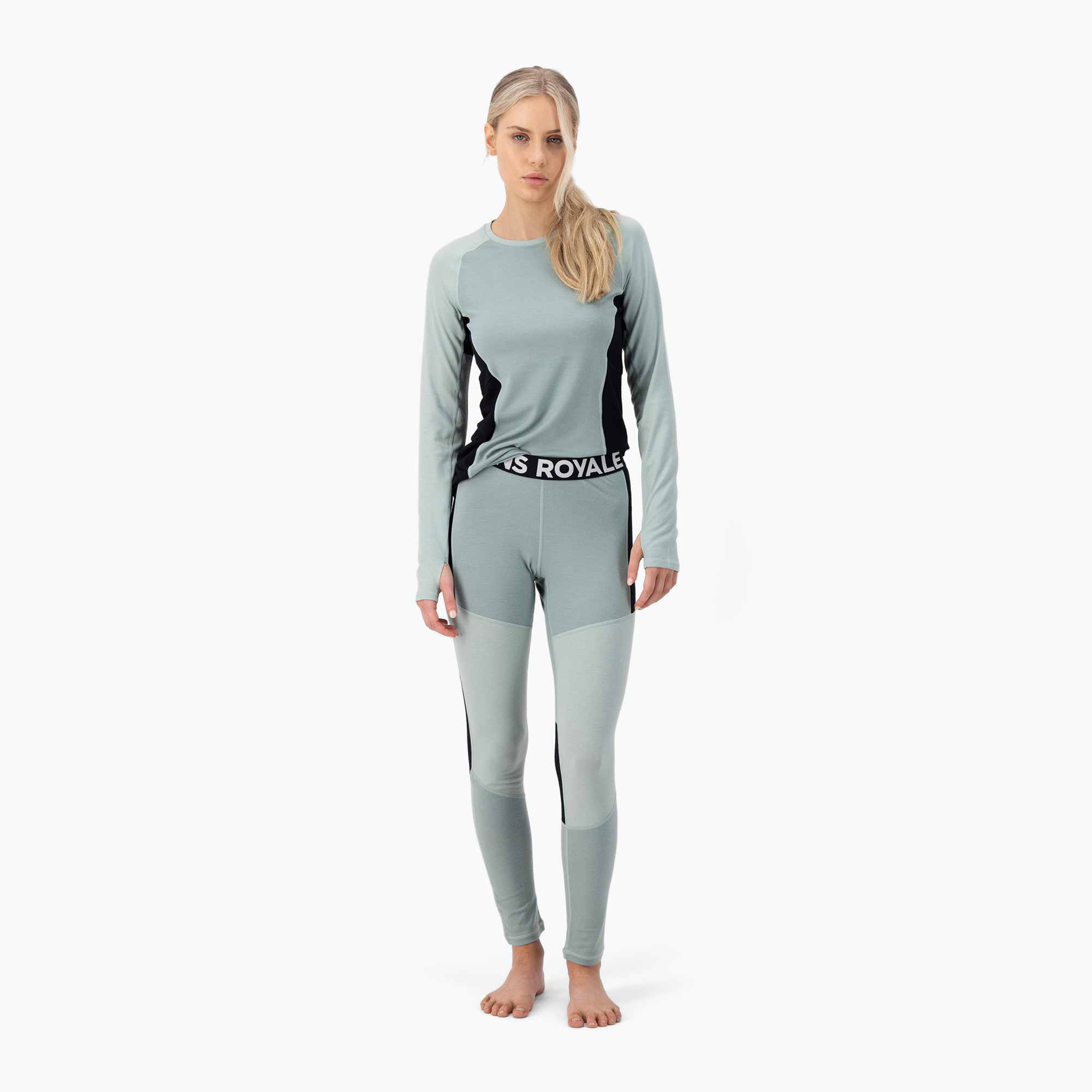 Dámske termonohavice Mons Royale Olympus Merino Base Layer dew/black (Olympus Merino Base Layer 100019-1169-834)