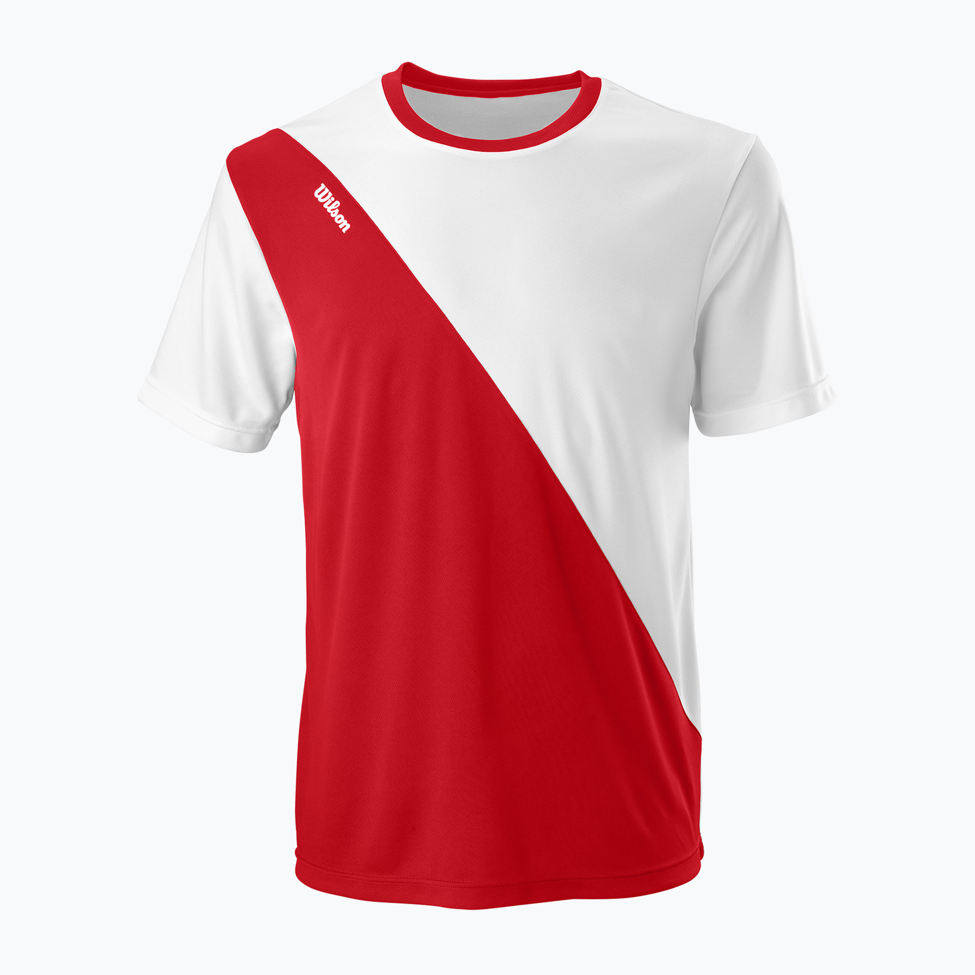 Wilson Team II Crew pánske tenisové tričko červeno-biele WRA794002