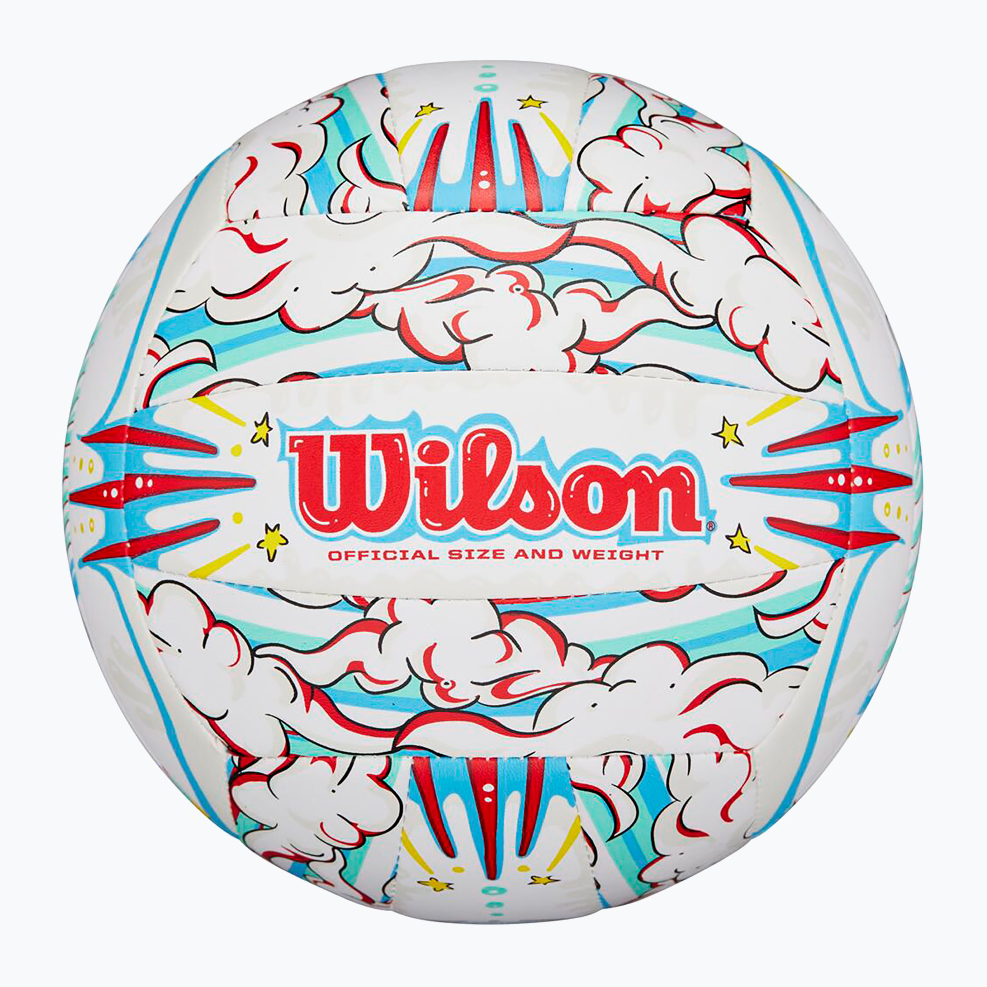 Volejbalová lopta Wilson Graffiti Peace white/blue veľkosť 5 (Graffiti Peace WV4008302XBOF)