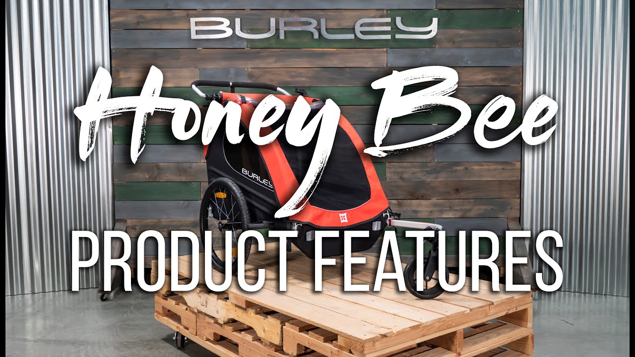 Burley Honey Bee červený dvojmiestny príves na bicykel BU-949209