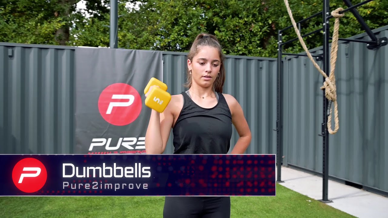 Neoprénové činky 1 kg Pure2Improve čierne P2I201390