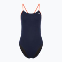 Dámske jednodielne plavky TYR Hexa Cutoutfit navy/orange