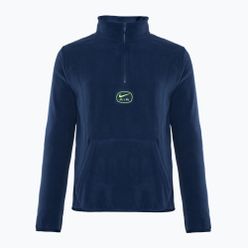 Pánske tričko Nike Swoosh Air Polar Fleece Half Zip Top midnight navy/ volt