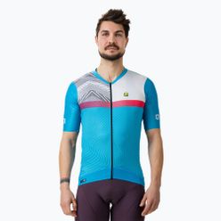 Pánsky cyklistický dres Alé Zig Zag modrý L2381461